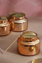 Aurielle Jasmine Soy Wax Jar Candles Set of 3 in Rose Gold — G Decor