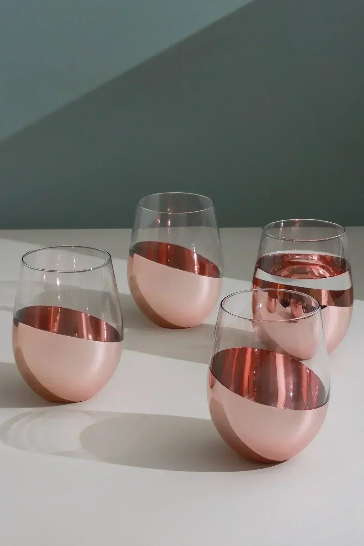 Sephora Two-Tone Rose Gold Tumbler Glasses Set of 4 — G Decor