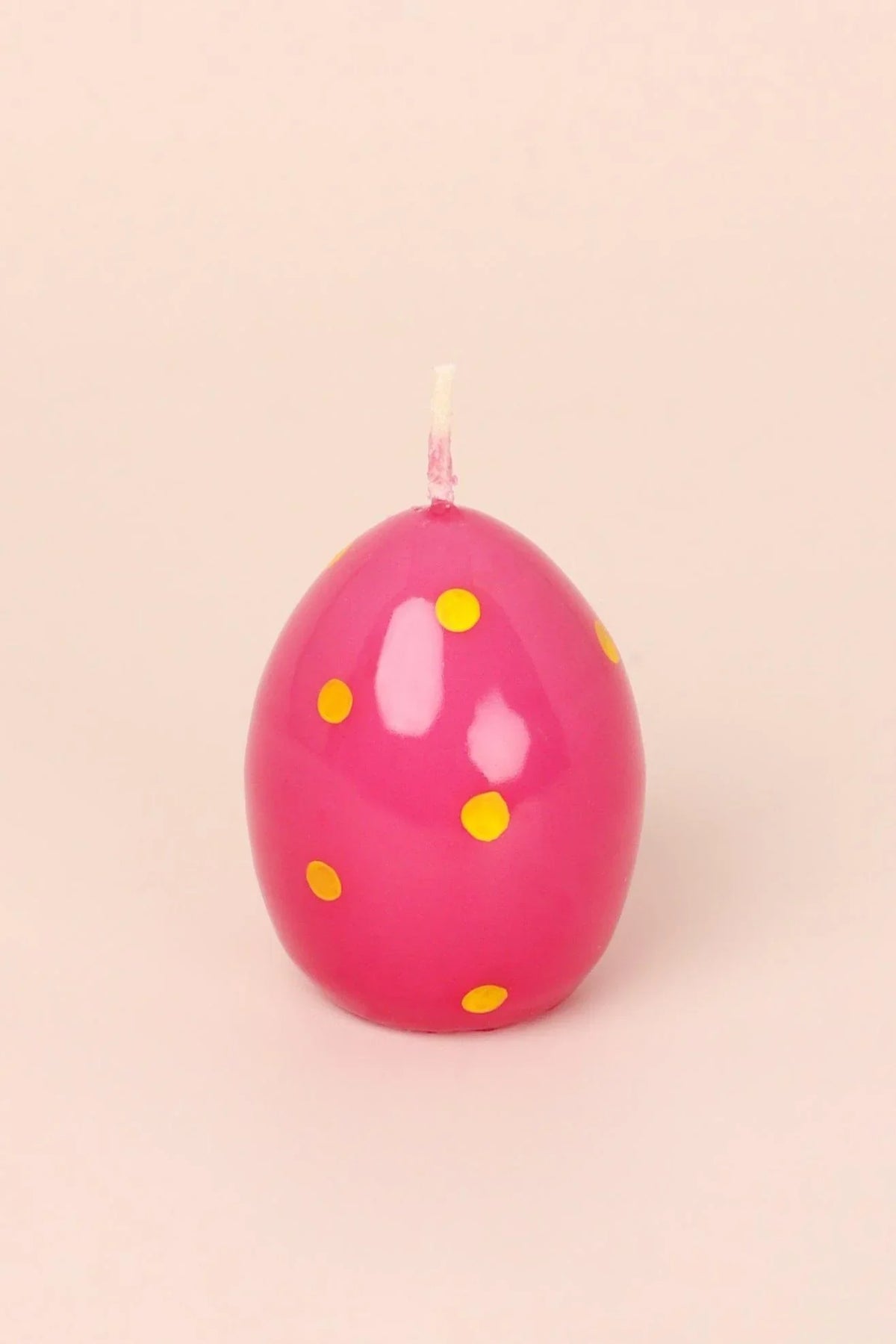 Pink Easter Polka Egg Candles in Blossom Patch — alternate view, G Decor