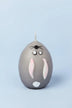 Little Flame Club Bunny Grey Hand-Painted Egg Candles — alternate view, G Decor