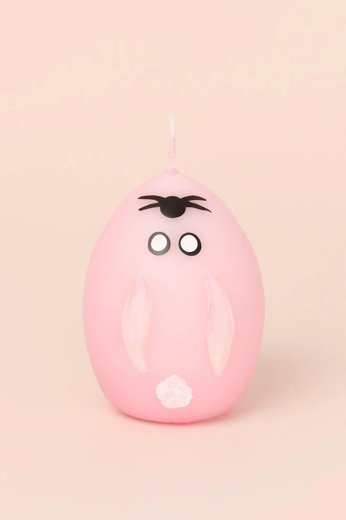 Little Flame Club Blush Pink Hoppy Hand-Painted Egg Candles — alternate view, G Decor