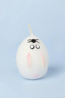 Little Flame Club Milk White Hand-Painted Egg Candles