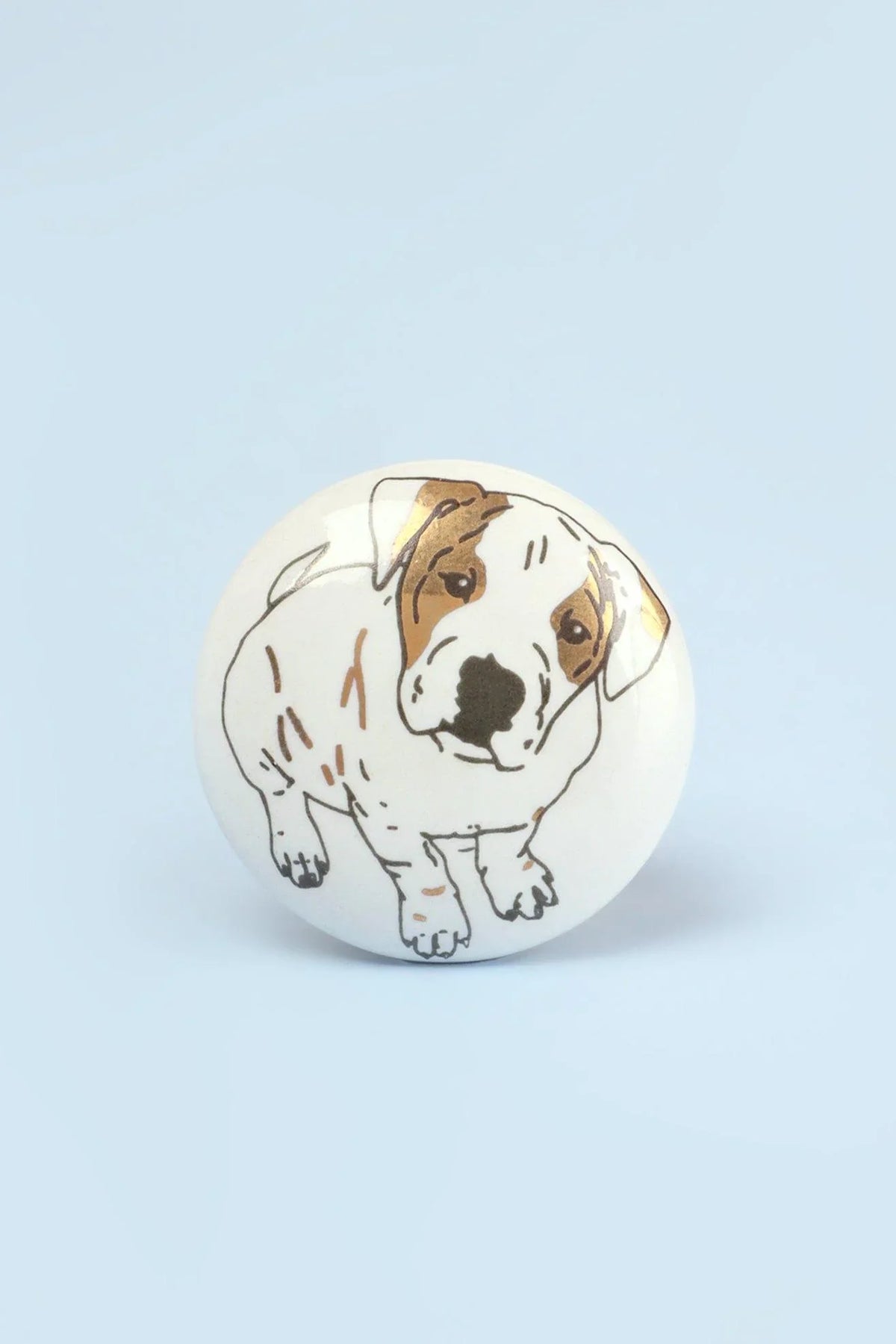 Playful Pup Black and Gold Ceramic Dog Cabinet Knobs Set of 8 — view 5, G Decor