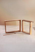 Taru Mango Wood Freestanding Double Glass Photo Frame — view 6, G Decor