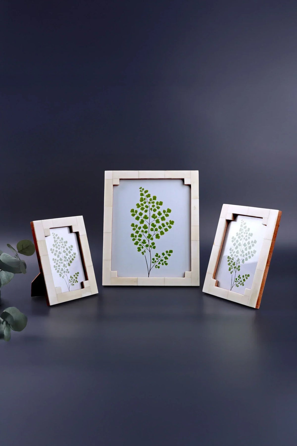 Tectura Bone Inlay Photo Frame in Architectural Cream — G Decor