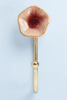 Tiffity Ceramic Wall Hook, Crackle Glaze — close-up view, G Decor