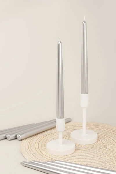 Bougies effilées opaline Velaré Silver Glow Tall