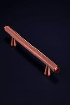 Chelsea Diamond-Knurled Brass Bar Pull Handle in Rose Brass — view 7, G Decor