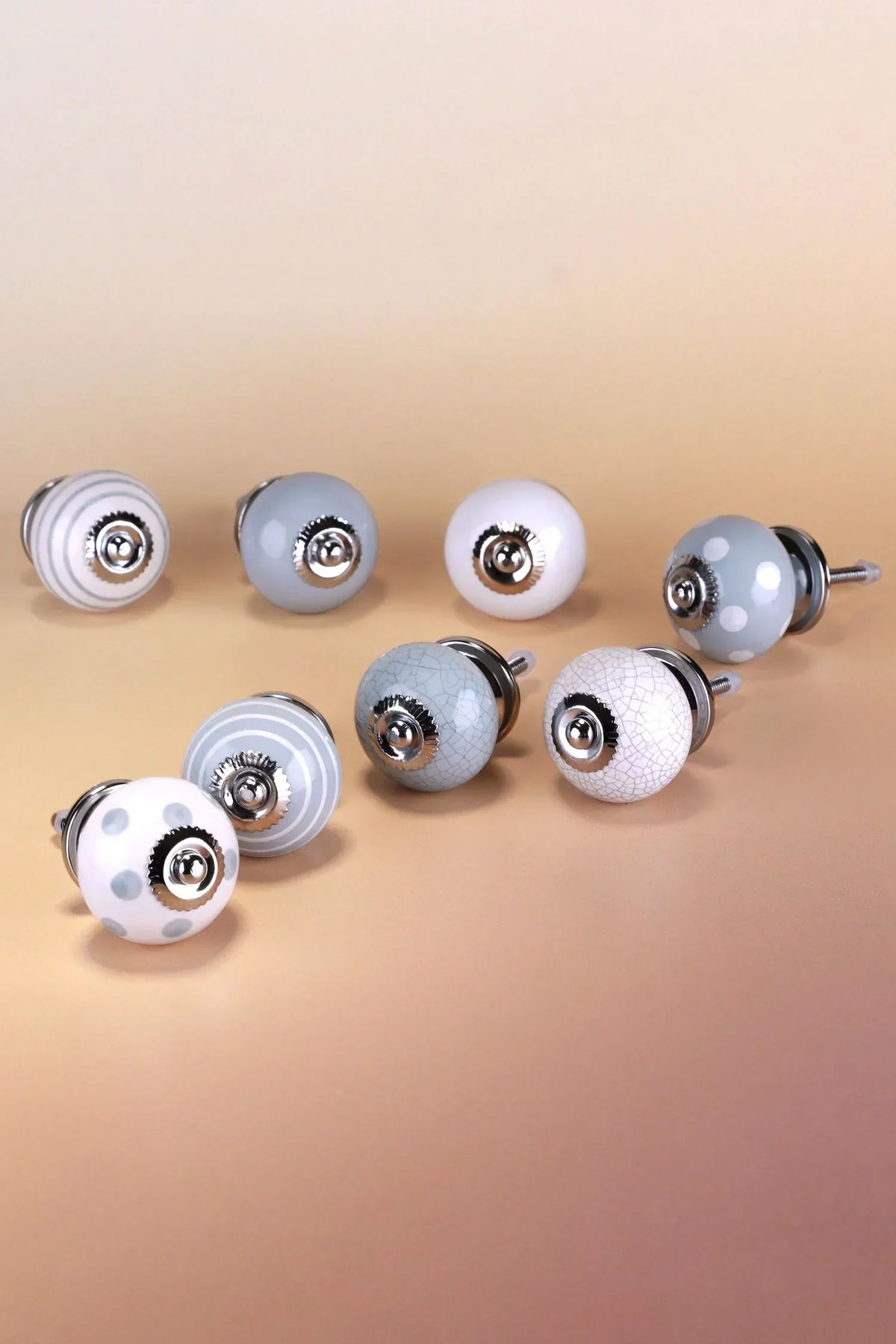 Quiet Living Hand-Painted Ceramic Cabinet Knobs Set of 8 — view 5, G Decor