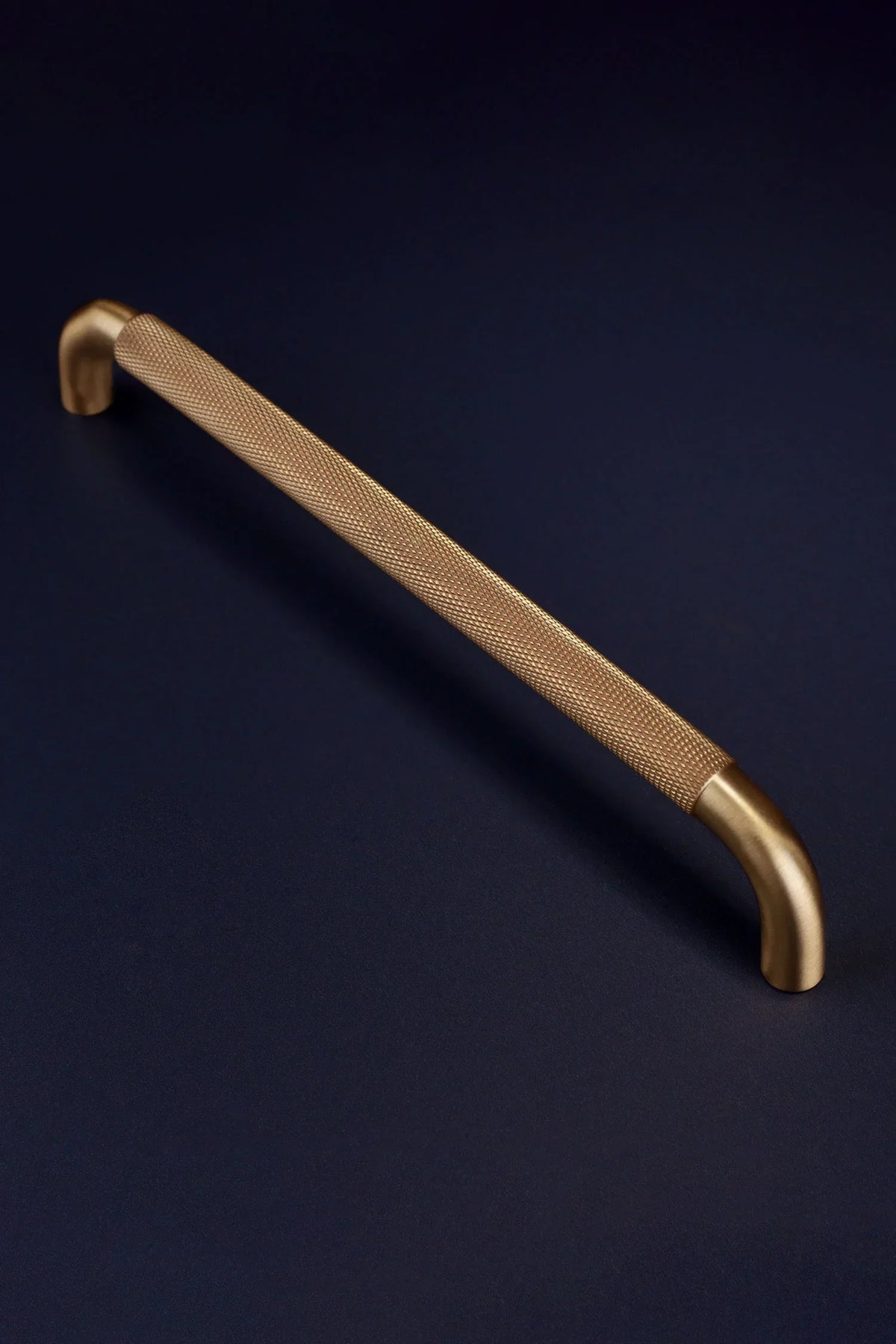 Chesterfield Knurled Brass D Handle, Satin — view 10, G Decor