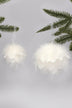 White Feather Christmas Bauble with Silver Glitter Tips — G Decor