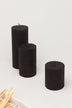 Adelle Obsidian Signature Waxwork Pillar Candle in Matte Black — alternate view, G Decor