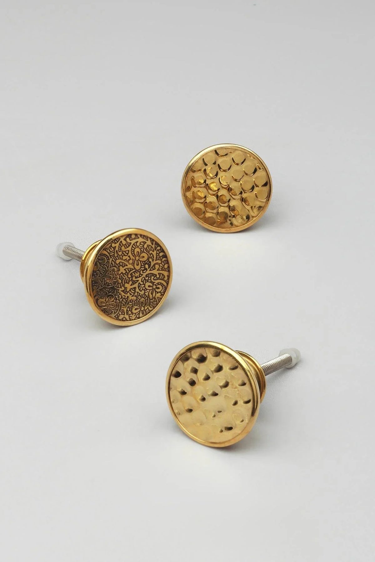 Antique Brass Honeywax Round Cabinet Pull Knob — alternate view, G Decor