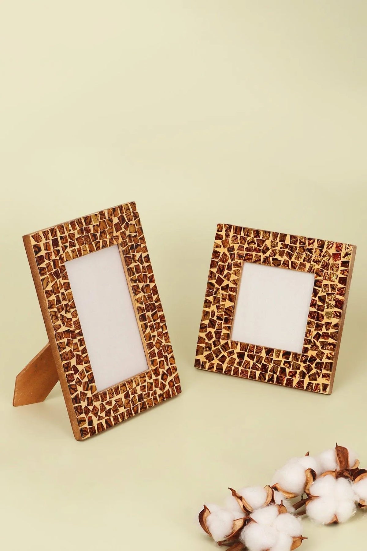 Canyon Glass Mosaic Photo Frame in Rustic Earth — G Decor