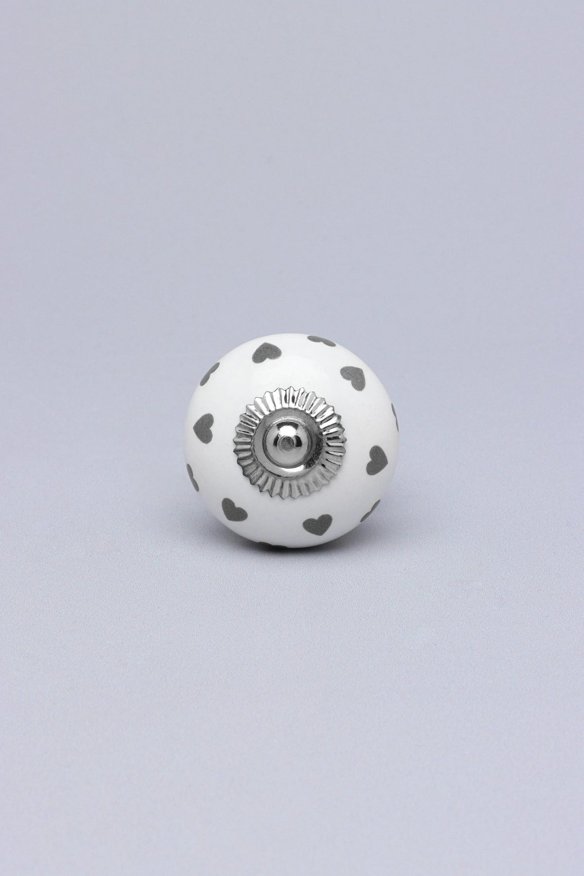 Charming Polka Heart Ceramic Cabinet Knob — alternate view, G Decor