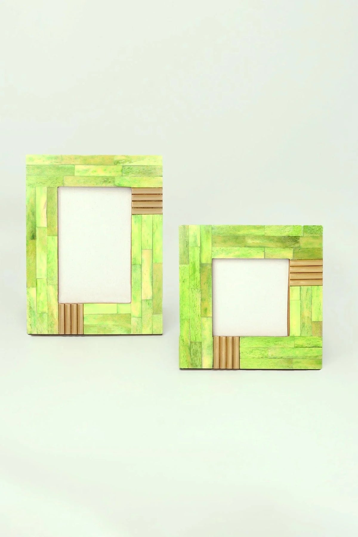 Colour Splash Bone and Brass Photo Frame — alternate view, G Decor