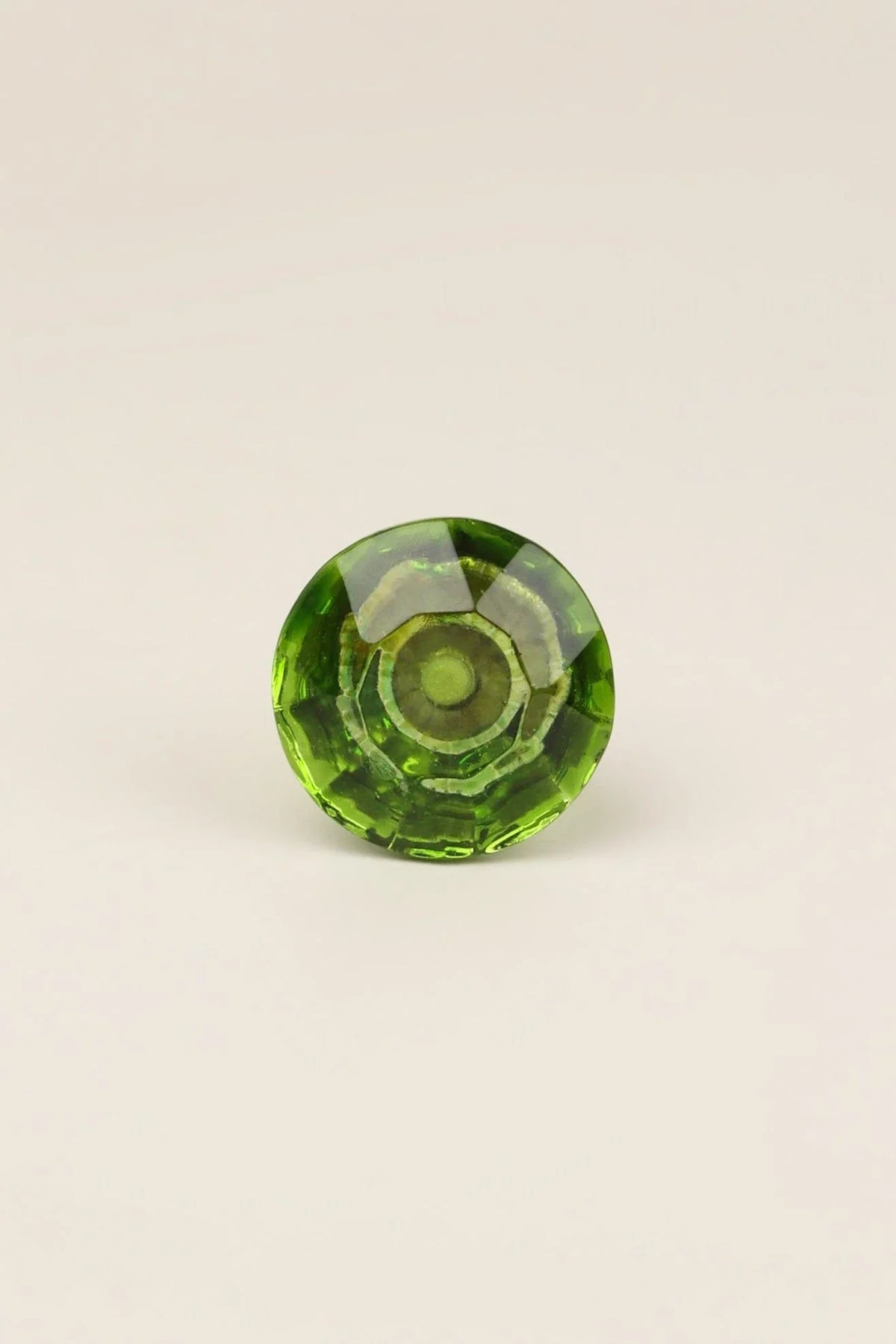 Crystal Faceted Glass Cabinet Knob, Pastel Tones 32mm — close-up view, G Decor