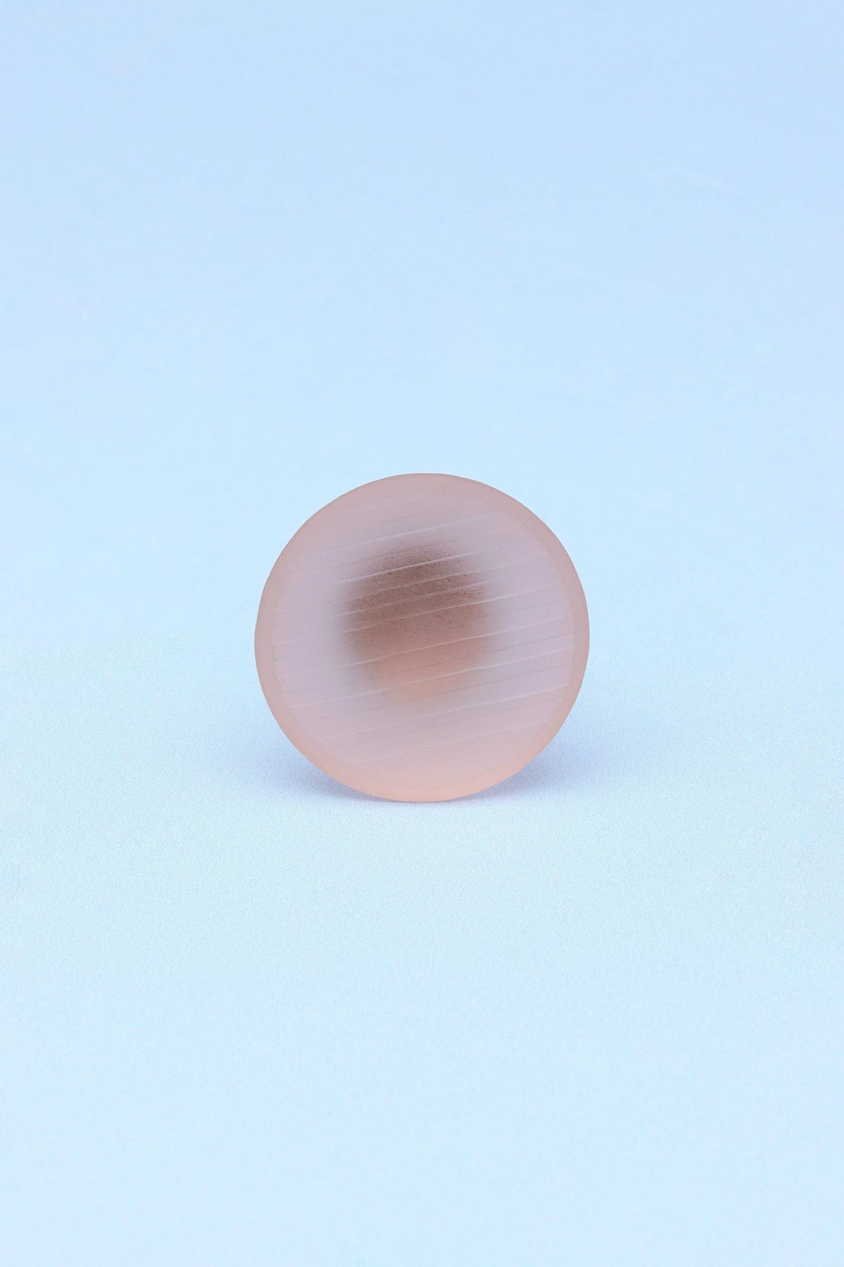 Desiree Ribbed Frosted Glass Cabinet Knob — close-up view, G Decor