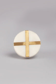 Estella Marble and Gold Cabinet Pull Knob