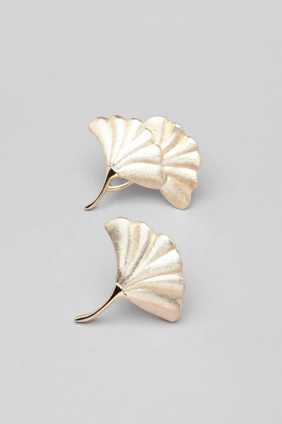Fossil Ginkgo Cabinet Knob in Gold Matte