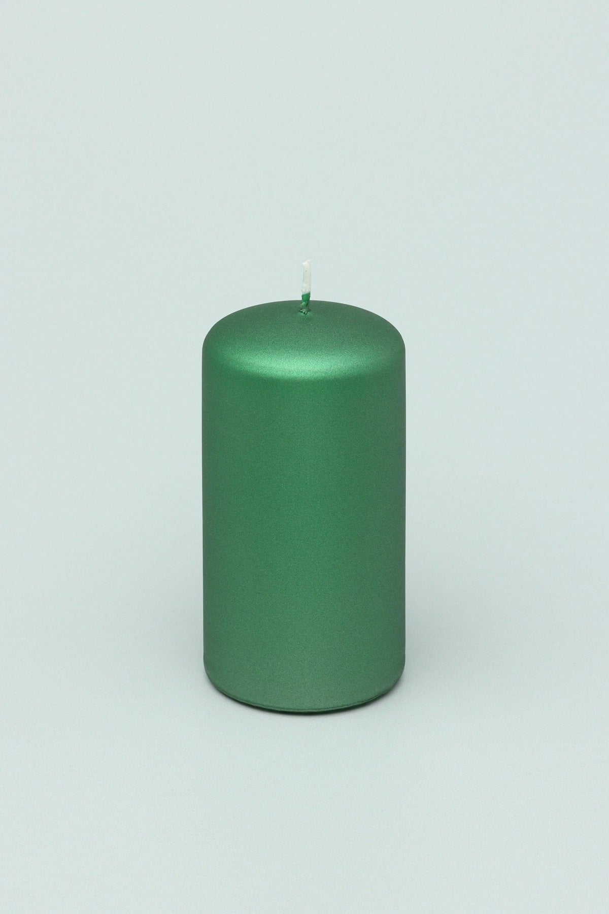 Grace Alouette Forest Green Lacquered Pillar and Ball Candle — view 5, G Decor