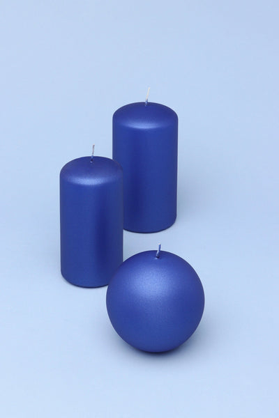 Grace Alouette Indigoblau Lackierte Kerze und Kugelkerze