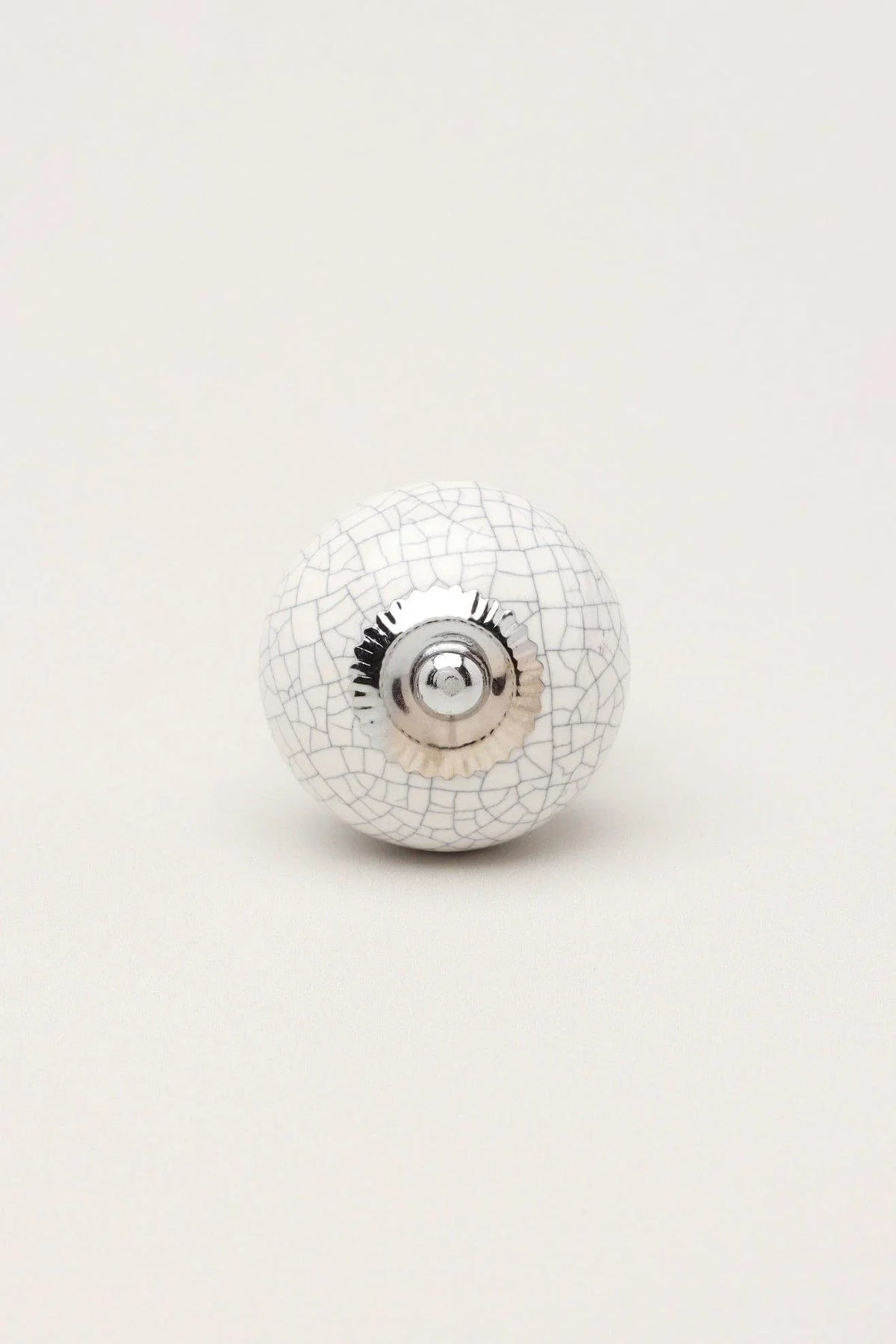 Crackle Ceramic Cabinet Knob in Pastel Colours — close-up view, G Decor