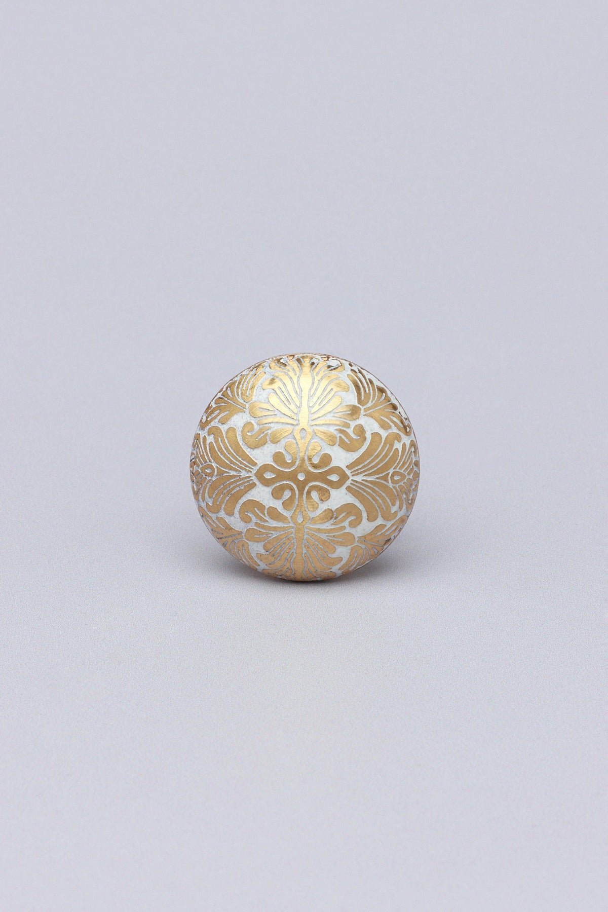 King's Manor Victorian Brass Cabinet Knob — close-up view, G Decor