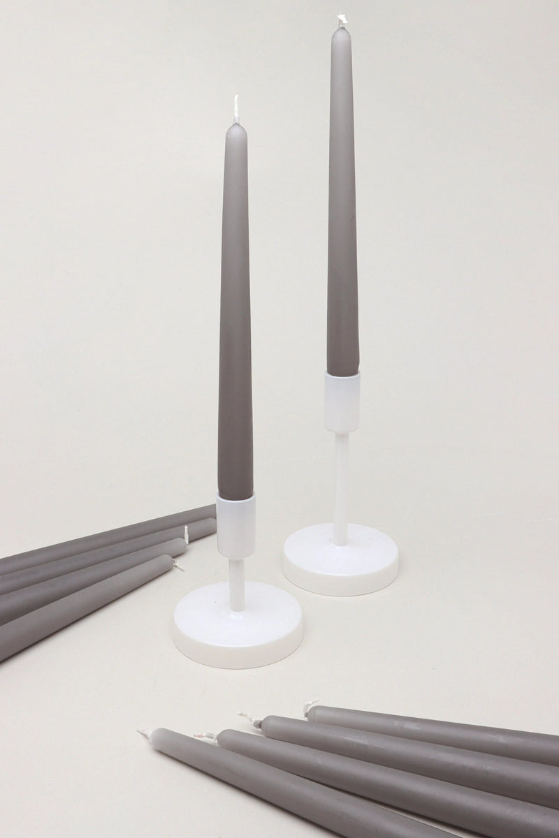 Nordlys Matte Grey Tall Taper Candles