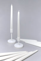 Nordlys Matte White Tall Taper Candles — G Decor