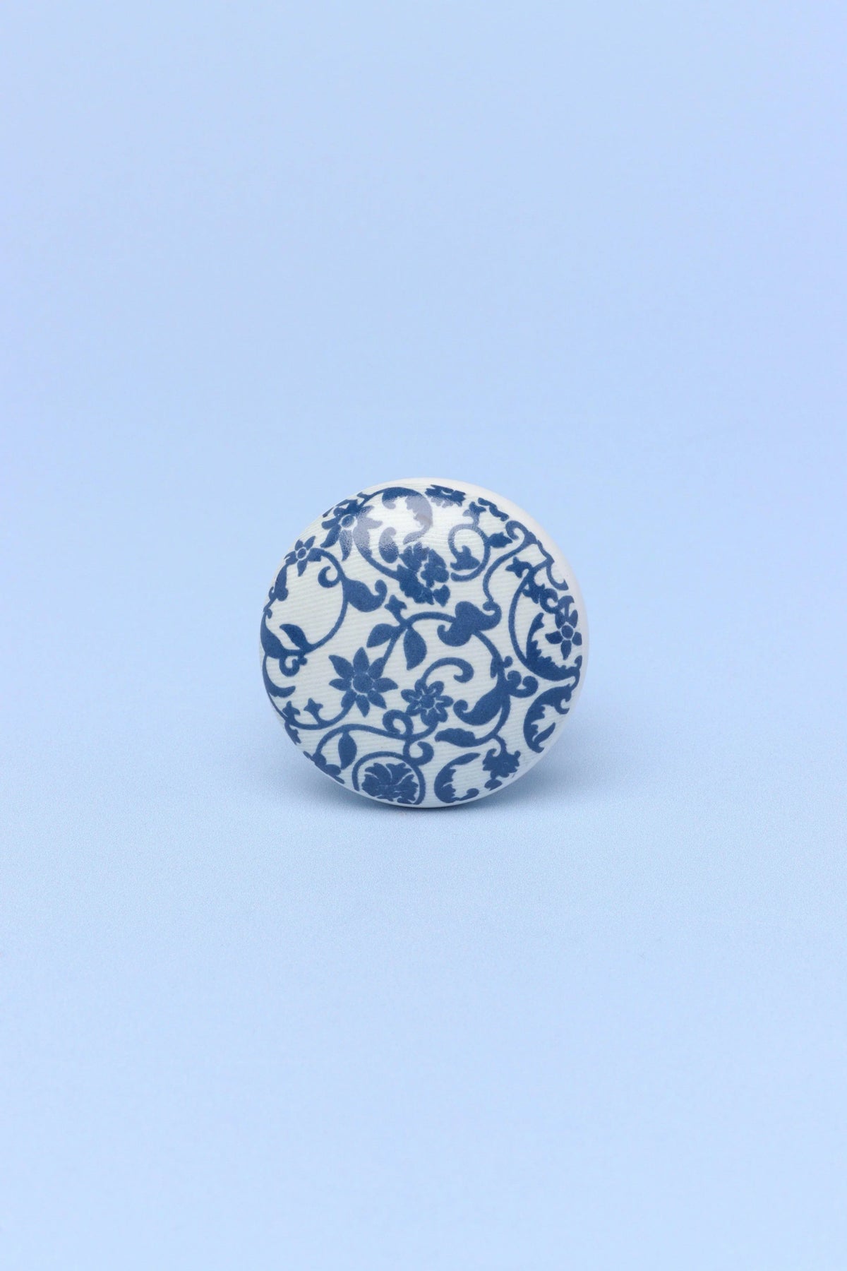 Royal Blue Handcrafted Ceramic Cabinet Knob — lifestyle view, G Decor