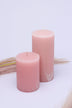 Scented Breeze Marbled Pillar Candle in Pink with Soft Blossom — G Decor