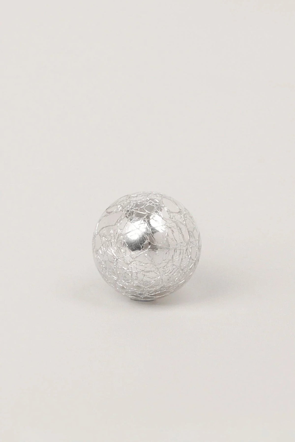 Silver Sweet Praline Crackle Ceramic Cabinet Knob — alternate view, G Decor