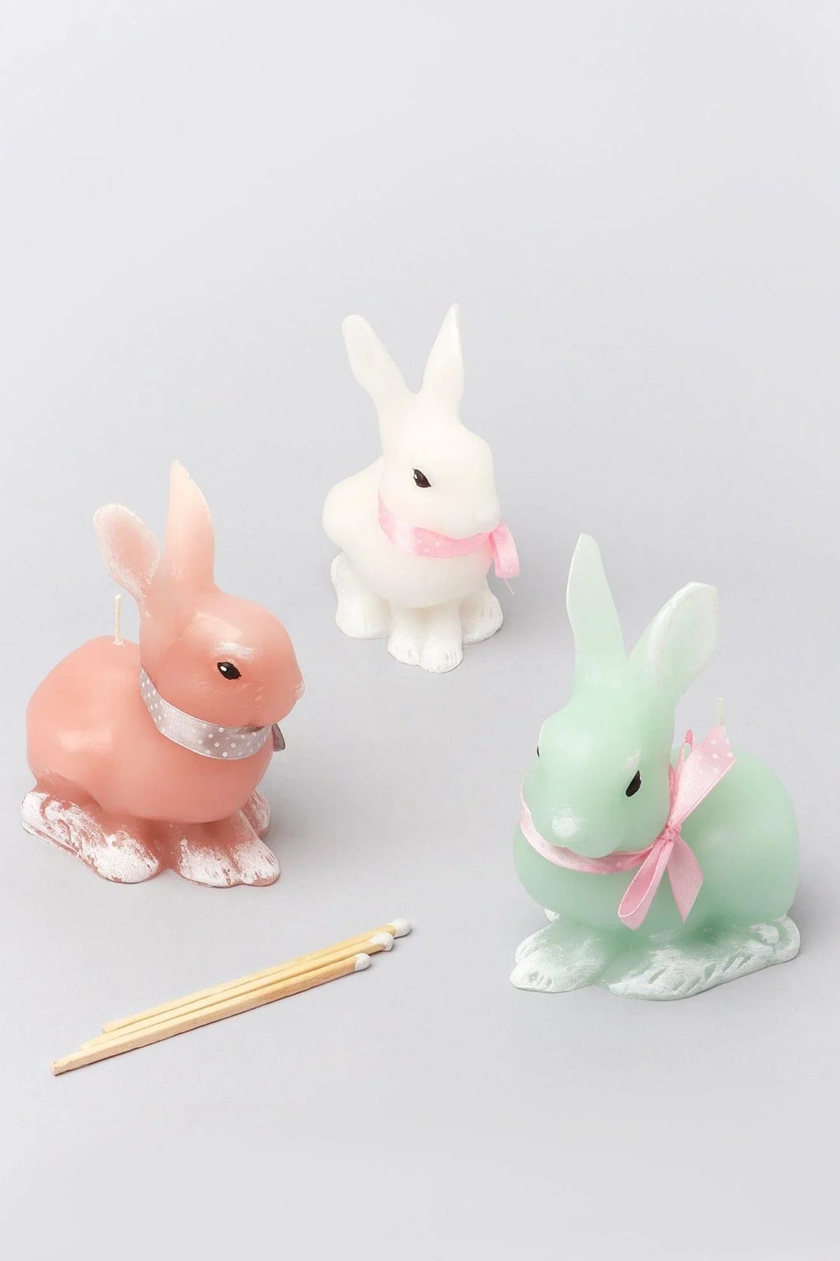 Sugar Pastel Bunny Scented Candle with Ribbon Bow — G Decor