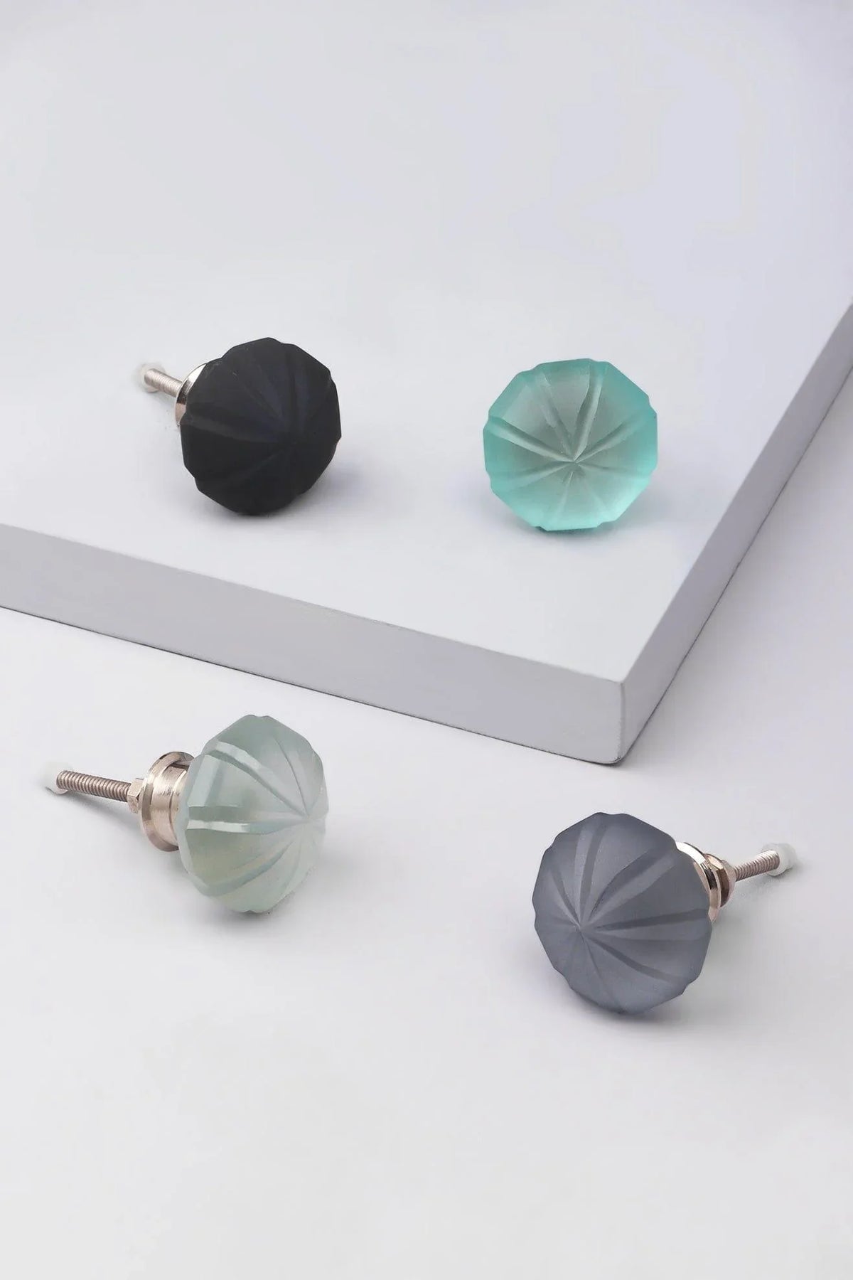 Tuscany Umbrella Matte Glass Cabinet Knob in Shadows — G Decor