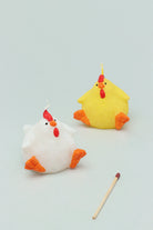 Farmhouse 3D Chicken Hen Candle in Yellow or White — G Decor
